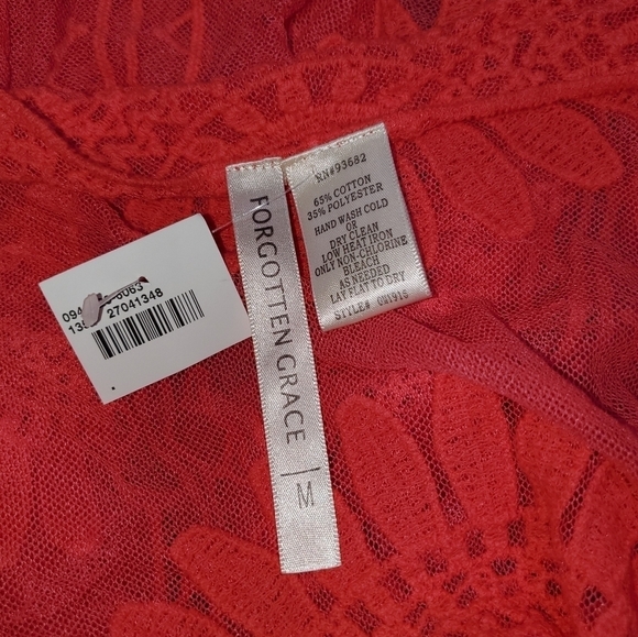 Lingerie Robe Sheer Coral New - Picture 6 of 6